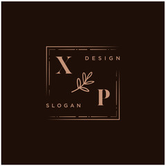 XP Beauty vector initial logo, handwriting logo of initial signature, wedding, fashion, jewerly, boutique, floral and botanical with creative template for any company or business