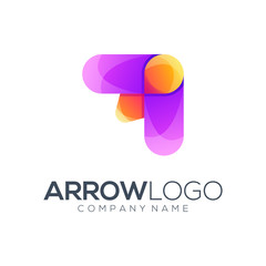 arrow logo design vector abstract