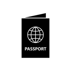 Passport icon vector simple design