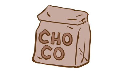 バレンタインデー　手作りチョコの材料シリーズ　チョコレートの袋