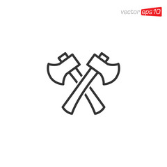 Axe Flat Icon Logo Illustration