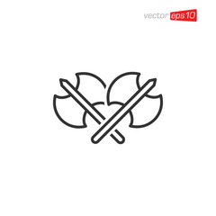 Axe Flat Icon Logo Illustration