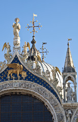 Fototapeta na wymiar Venice architecture antique monuments san marco suqare tour venice
