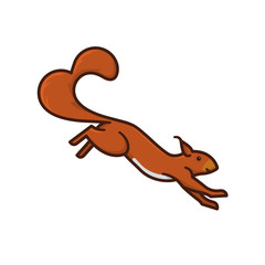jumping squirrel isolated vector illustration for #SquirrelAppreciationDay - 21st of January