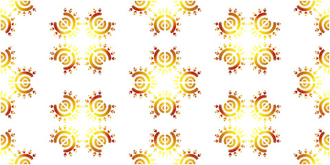 Nice native gold ornament pattern hand-drawn ikat geometric background - Ethnic folk pattern. Tribal embroidery background. Vector