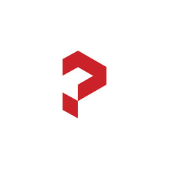 Obraz premium Letter P abstract logo icon design template