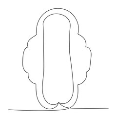 continuous line drawing feminine sanitary pad