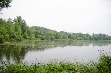 view of the reservoir in cloudy weather