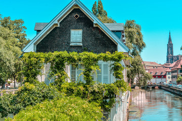 Traditional architecture in Strasbourg, Alsace, France