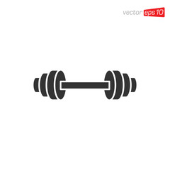 Barbell Flat Icon Design Illustration