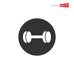 Barbell Flat Icon Design Illustration