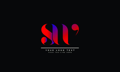 Fototapeta SW ,WS ,W ,S  Letter Logo Design with Creative Modern Trendy Typography obraz