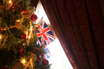 Victorian Christmas with British Flag