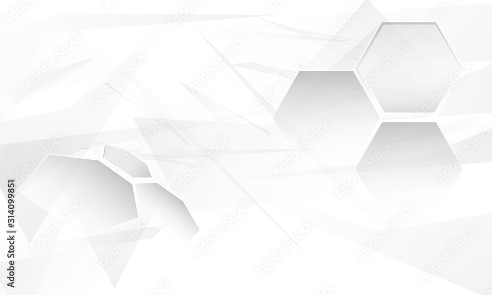 Poster abstract white polygons gradient background