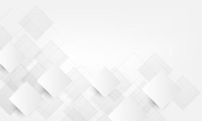 overlap square paper cut white background