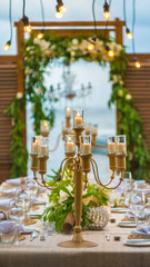 Table in the Restaurant on the Beach, Bali