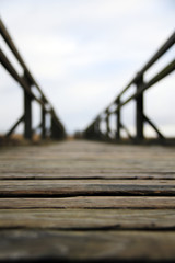 empty wooden pathway