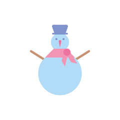Merry christmas snowman vector design