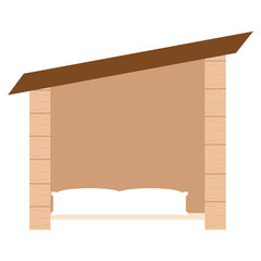 Isolated dog house. Pet house