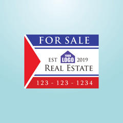 Real Estate Yard Sign Board for Sale Sign, House Sale Sign Board Design.