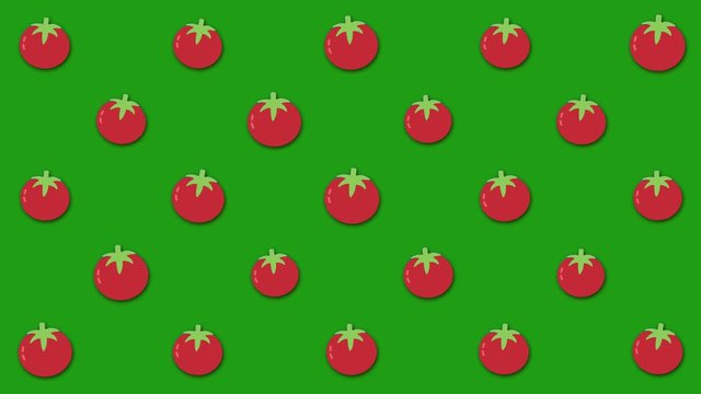 Animation of vegetable on a color background. Animation. Colored vegetable background. Background moving vegetable. Swaying fruit. Animation background. Animation vegetable