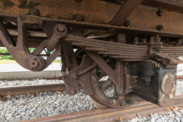rostige Wagonachse