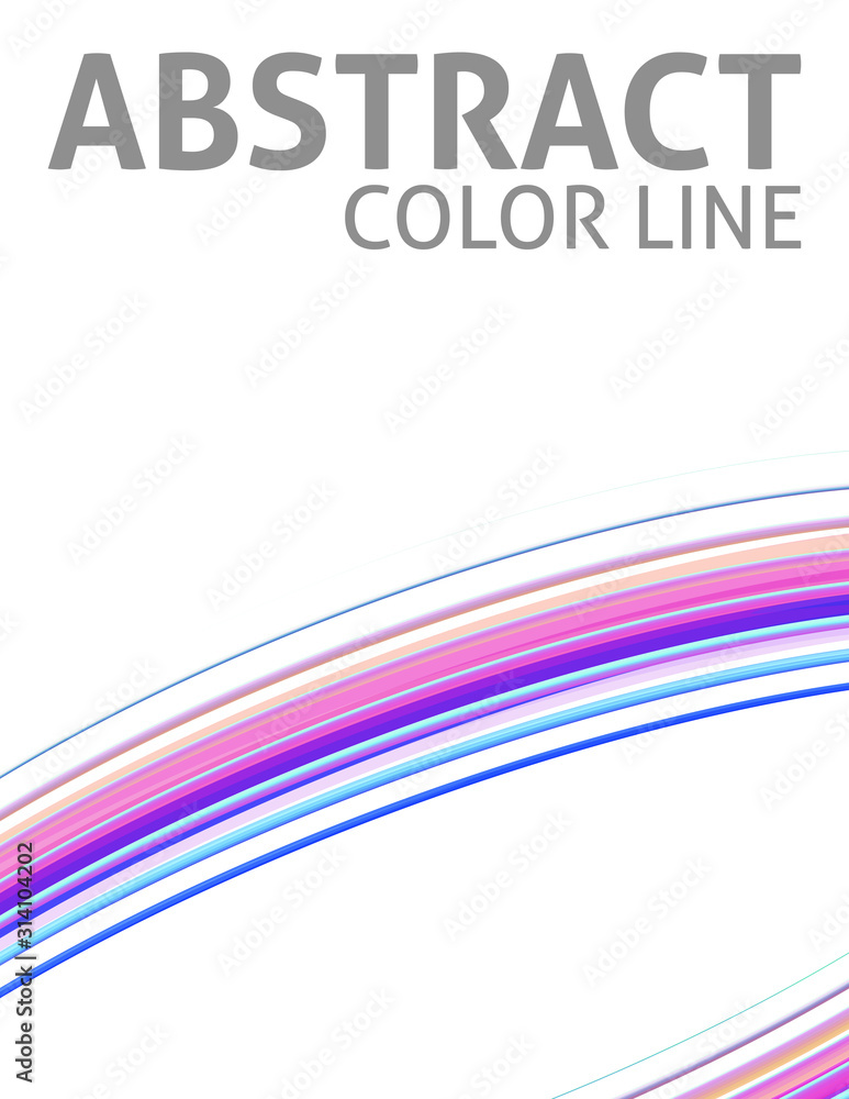 Fototapete Simple pattern with abstract striped color line. Minimal vector graphics
