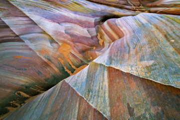 Abstract landscape of a slot canyon, Valley of Fire State Park, Nevada, USA