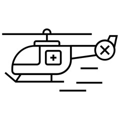Emergency and Non-Emergency Air Rescue Concept, Medical Transportation Vector Icon Design