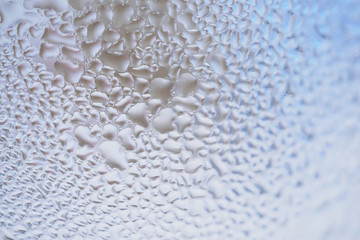 Abstract water drops on glass surface texture