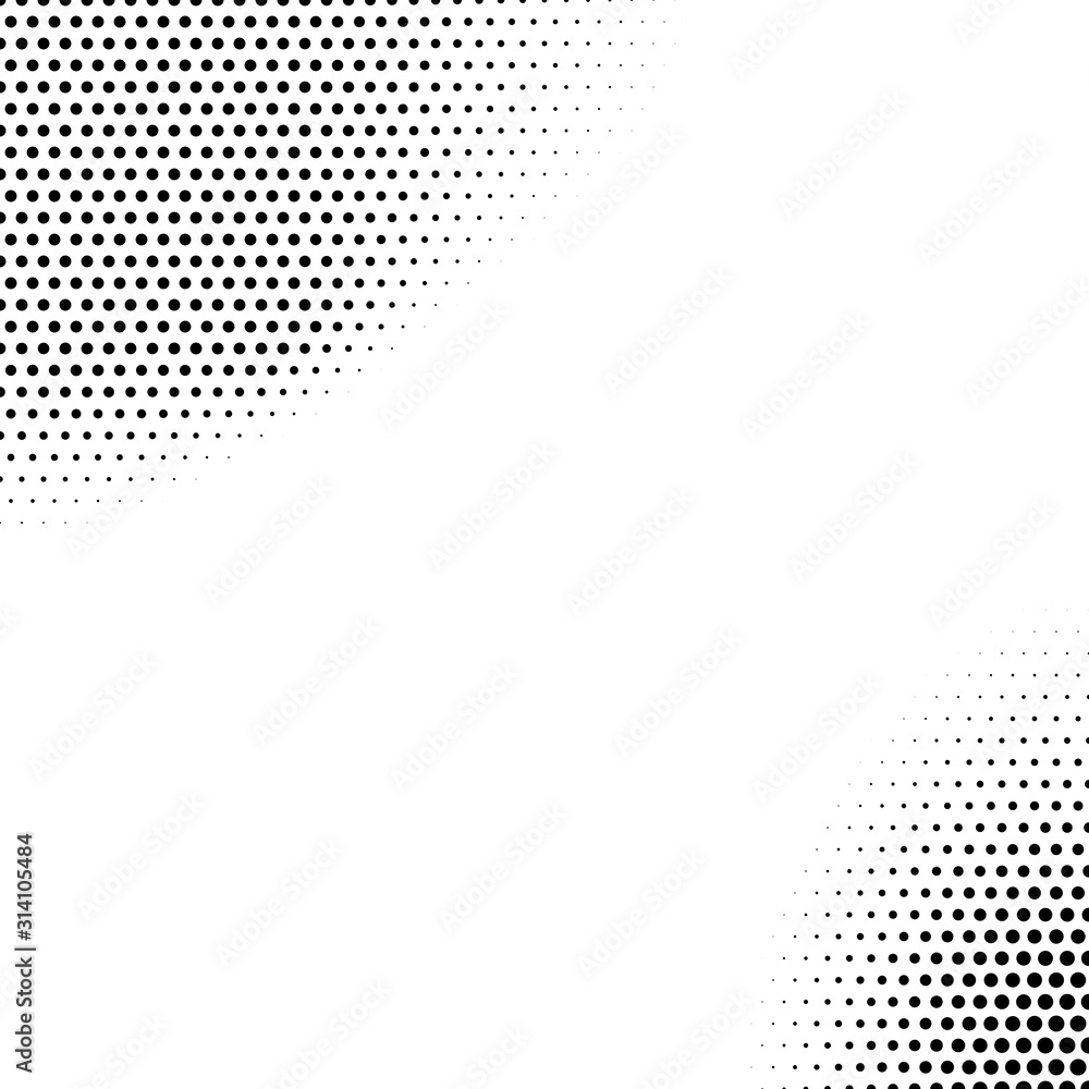 Poster abstract halftone background in black and white. dotted vector pattern
