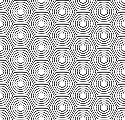 Seamless hexagons pattern. Lines texture.