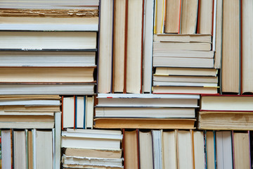 Books stack texture and background