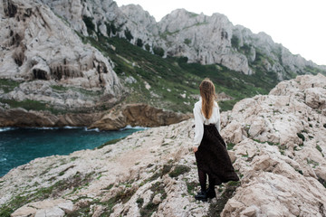 Naklejka premium Voyageuse solitaire