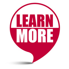 red vector banner learn more