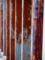 Textured, metal slates for geometric shaped background