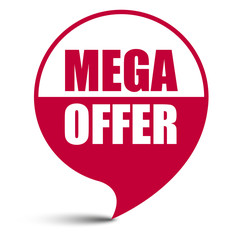 red vector banner mega offer