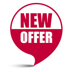 red vector banner new offer