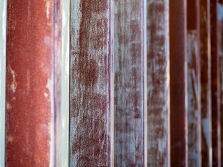 Textured, metal slates for geometric shaped background