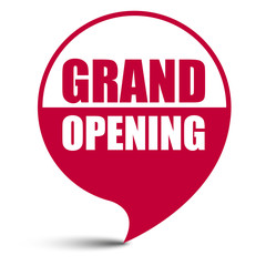 red vector banner grand opening