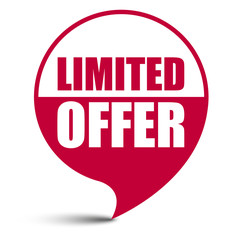 red vector banner limited offer