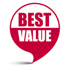 red vector banner best value