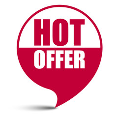 red vector banner hot offer