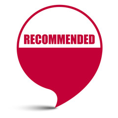 red vector banner recommended