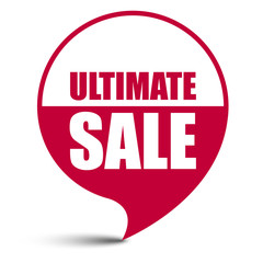 red vector banner ultimate sale