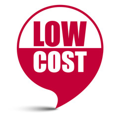 red vector banner low cost