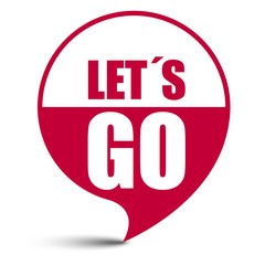 red vector banner lets go