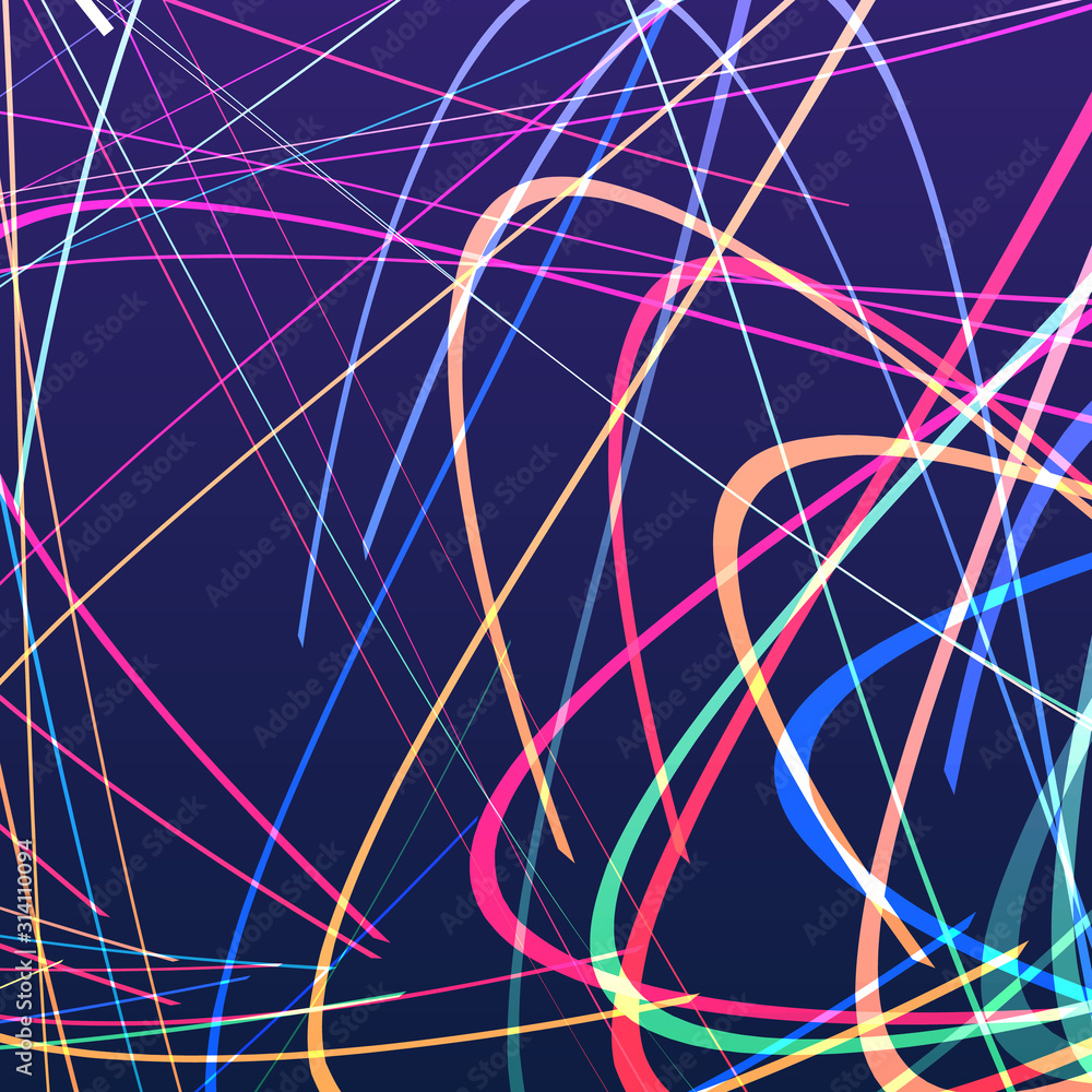 Poster abstract background with bright rainbow colorful lines wave