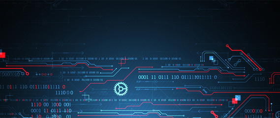 Abstract technology concept. Computer code background. Vector illustration