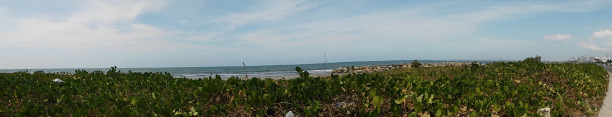 Fototapeta na wymiar Paisaje sobre la costa de Cartagena